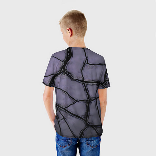 Детская футболка Герб России и текстурные плиты / 3D-принт – фото 4
