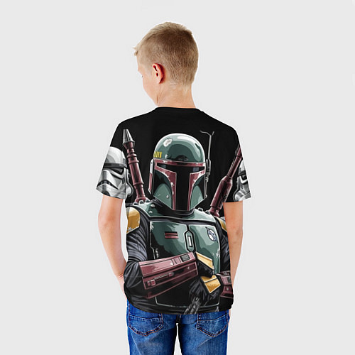 Детская футболка Боба Фетт звездные войны / 3D-принт – фото 4