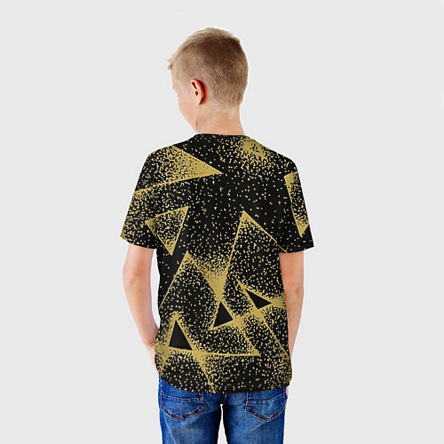 Детская футболка Triangle yellow with dots / 3D-принт – фото 4