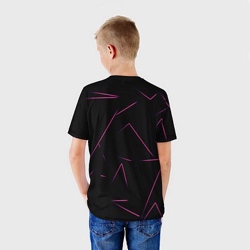 Детская футболка Color pink line / 3D-принт – фото 4