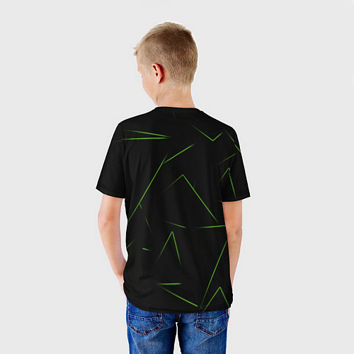 Детская футболка Color green line / 3D-принт – фото 4