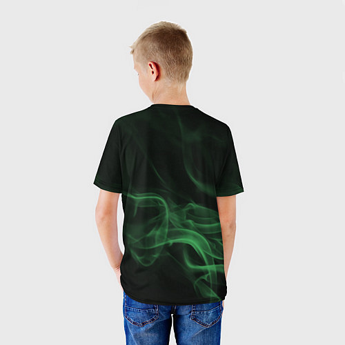 Детская футболка Color smoke green / 3D-принт – фото 4