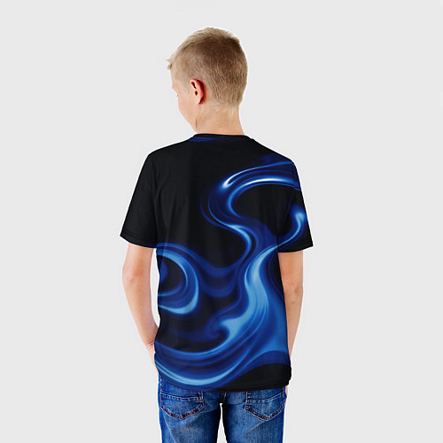 Детская футболка Color blue smoke / 3D-принт – фото 4