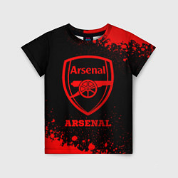 Футболка детская Arsenal - red gradient, цвет: 3D-принт