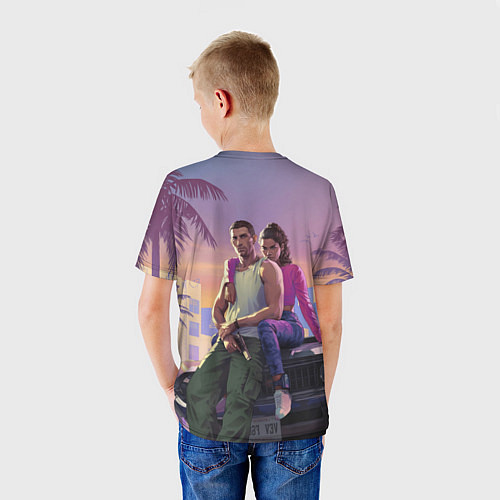 Детская футболка Gta 6 - new story / 3D-принт – фото 4