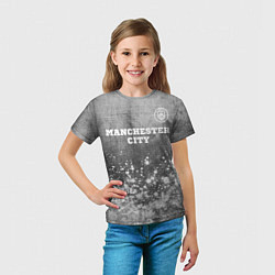 Футболка детская Manchester City - grey gradient посередине, цвет: 3D-принт — фото 2