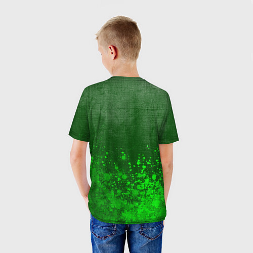 Детская футболка Among Us - green gradient посередине / 3D-принт – фото 4