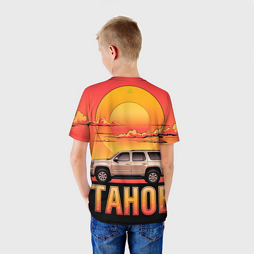 Детская футболка Tahoe на закате джип / 3D-принт – фото 4