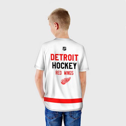 Детская футболка Detroit Red Wings white / 3D-принт – фото 4