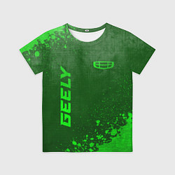 Детская футболка Geely - green gradient вертикально