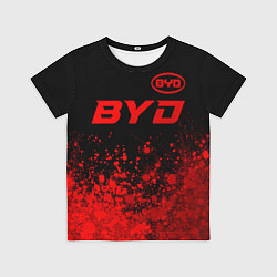 Детская футболка BYD - red gradient посередине