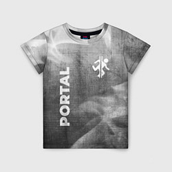 Детская футболка Portal - grey gradient вертикально
