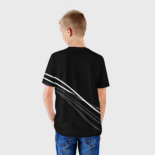 Детская футболка Haval чёрный с полосами / 3D-принт – фото 4