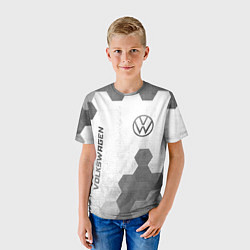 Футболка детская Volkswagen - white gradient вертикально, цвет: 3D-принт — фото 2