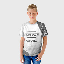 Футболка детская Haval - white gradient, цвет: 3D-принт — фото 2