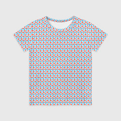 Детская футболка Красно-синие фигуры на белом фоне