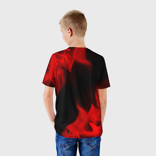 Детская футболка Saab - red gradient / 3D-принт – фото 4