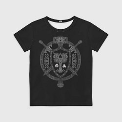 Футболка детская Герб воинов с мечами и символикой, цвет: 3D-принт