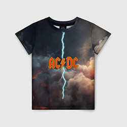 Детская футболка ACDC логотип группы с молнией