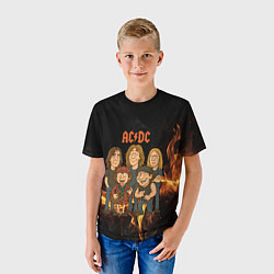 Футболка детская ACDC в мультяшном стиле, цвет: 3D-принт — фото 2
