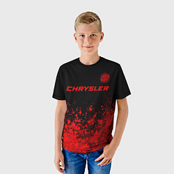 Футболка детская Chrysler - red gradient посередине, цвет: 3D-принт — фото 2
