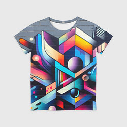 Детская футболка Геометрическое абстрактное граффити