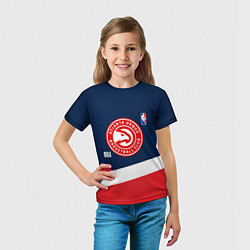 Футболка детская Atlanta Hawks NBA basketball, цвет: 3D-принт — фото 2