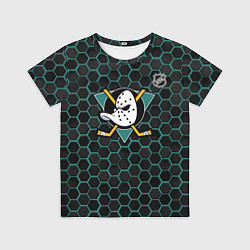 Детская футболка Анахайм Дакс - черные соты