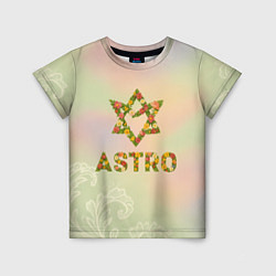 Детская футболка Логотип Astro цветочный