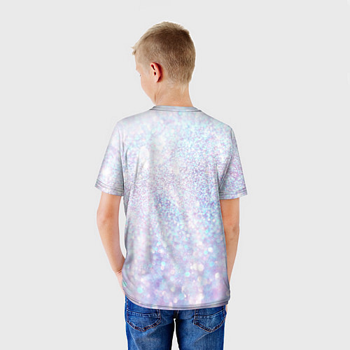 Детская футболка Astro логотип - ромашки и сердечки / 3D-принт – фото 4