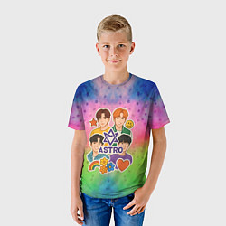 Футболка детская Astro коллаж из стикеров, цвет: 3D-принт — фото 2