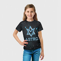 Футболка детская Astro логотип из синего стекла, цвет: 3D-принт — фото 2