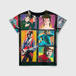 Детская футболка David Bowie vintage collage