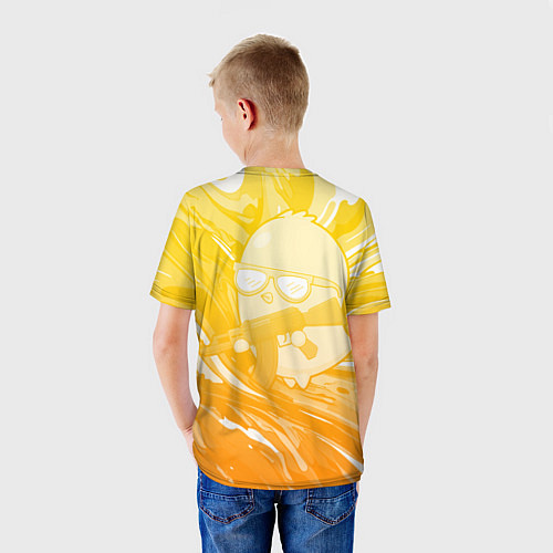 Детская футболка Курица и автомат / 3D-принт – фото 4