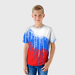 Футболка детская Патриот - флаг, цвет: 3D-принт — фото 2