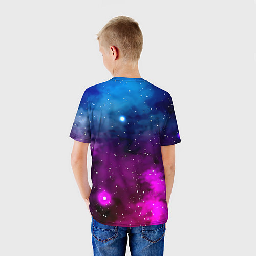 Детская футболка Monster energy neon space / 3D-принт – фото 4