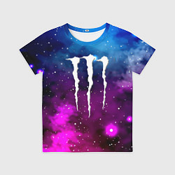 Детская футболка Monster energy neon space