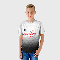Футболка детская Вашингтон Кэпиталз - градиент, цвет: 3D-принт — фото 2