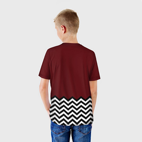 Детская футболка Твин Пикс - лого / 3D-принт – фото 4