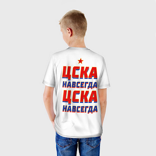 Детская футболка ФК ЦСКА навсегда / 3D-принт – фото 4
