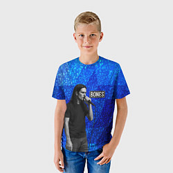 Футболка детская Bones стоит с микрофоном, цвет: 3D-принт — фото 2