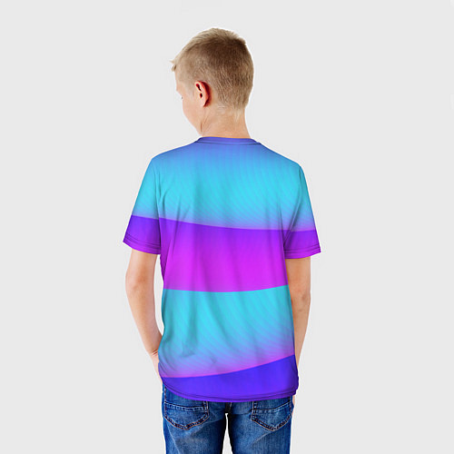Детская футболка Неоновый прилив / 3D-принт – фото 4
