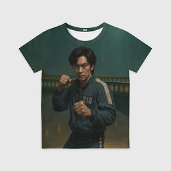Детская футболка Игрок 218 в боевой стойке