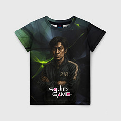 Детская футболка Игра в кальмара - игрок 218 скрещивает руки