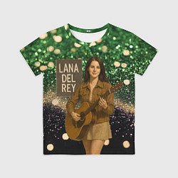 Детская футболка Lana Del Rey играет на гитаре
