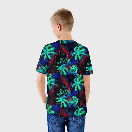 Детская футболка Palm neon / 3D-принт – фото 4