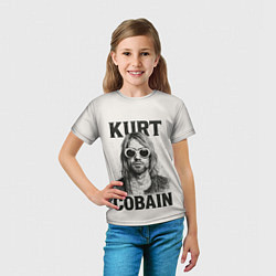 Футболка детская Kurt Cobain - grunge-art, цвет: 3D-принт — фото 2