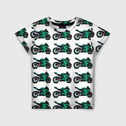 Детская футболка Motorcycle turquoise