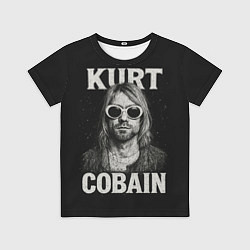 Детская футболка Курт Кобейн - гранж-арт