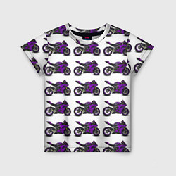 Детская футболка Motorcycle purple